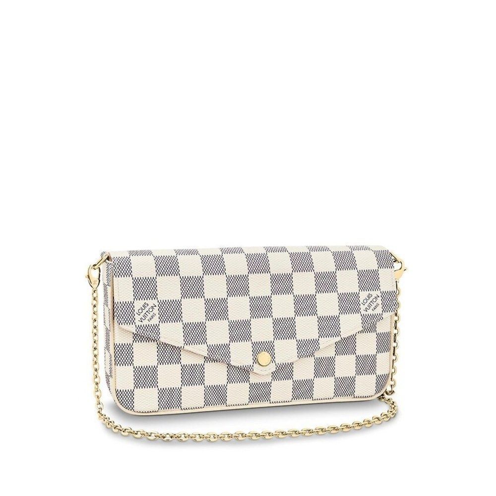 Louis Vuitton Pochette Felicie Damier Azur Shoulder Bag